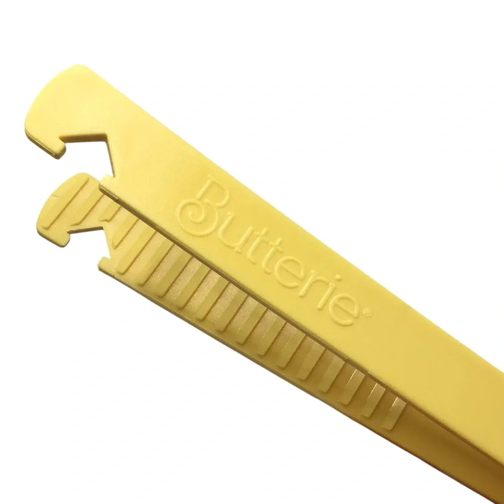 Butterie Toaster Tongs with Oven Rack Hook (Yellow).
